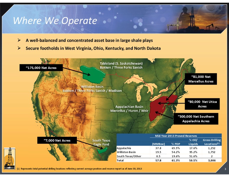 SEPTEMBER 2013 INVESTOR PRESENTATION – Magnum Hunter Resources Corp. – slide 3