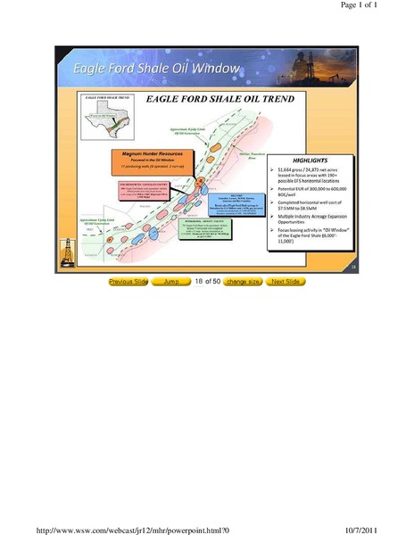 JOHNSON RICE ENERGY CONFERENCE – Magnum Hunter Resources Corp. – slide 18