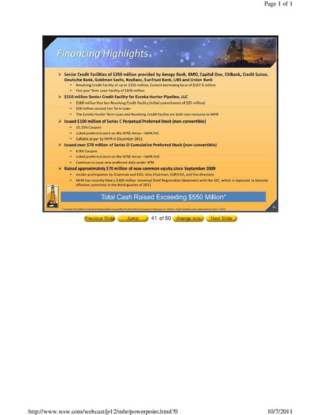 JOHNSON RICE ENERGY CONFERENCE – Magnum Hunter Resources Corp. – slide 41