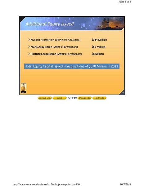 JOHNSON RICE ENERGY CONFERENCE – Magnum Hunter Resources Corp. – slide 42