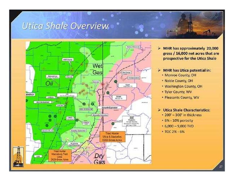 CANACCORD GENUITY'S GLOBAL ENERGY CONFERENCE – Magnum Hunter Resources Corp. – slide 27