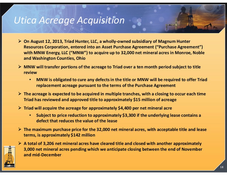 CITI NORTH AMERICAN CREDIT CONFERENCE – Magnum Hunter Resources Corp. – slide 18