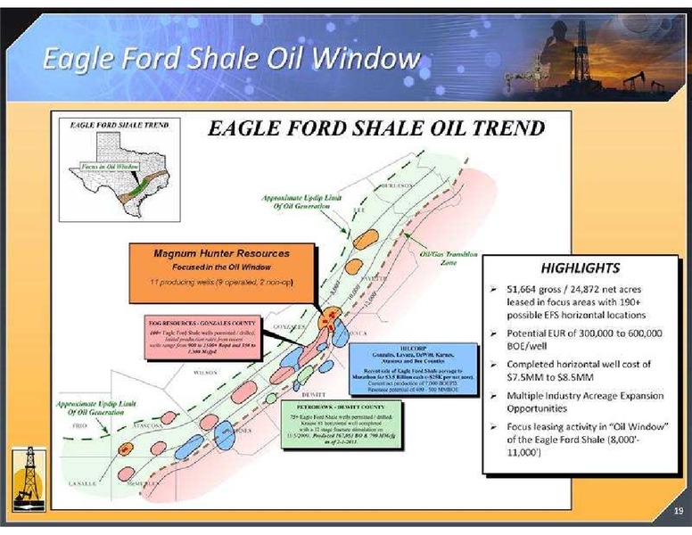 STEPHENS FALL INVESTMENT CONFERENCE – Magnum Hunter Resources Corp. – slide 19
