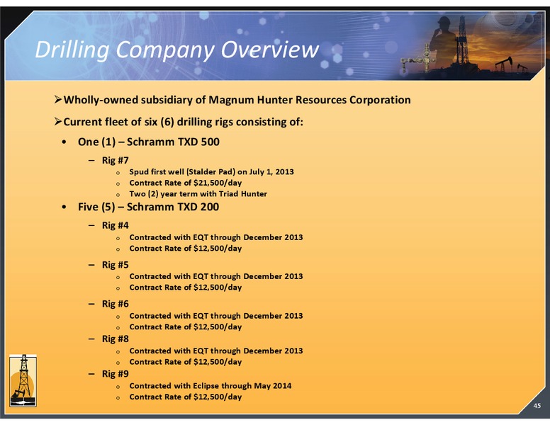 DECEMBER 2013 INVESTOR PRESENTATION – Magnum Hunter Resources Corp. – slide 45