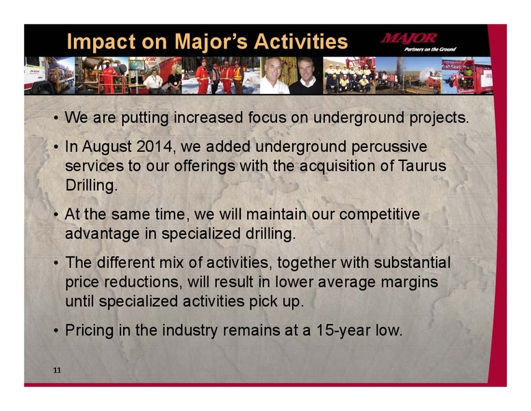 INVESTOR PRESENTAITON – Major Drilling – slide 10