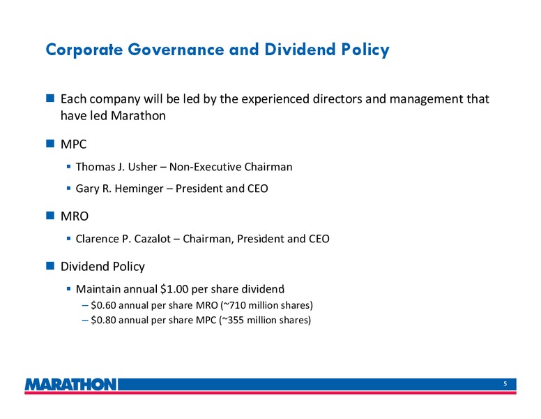 INVESTOR PRESENTATION – Marathon Oil Corp – slide 4