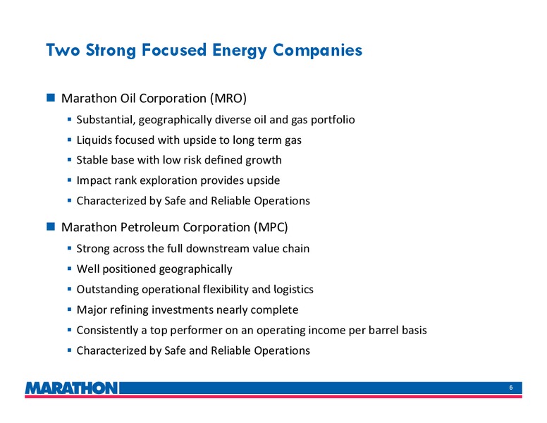 INVESTOR PRESENTATION – Marathon Oil Corp – slide 5