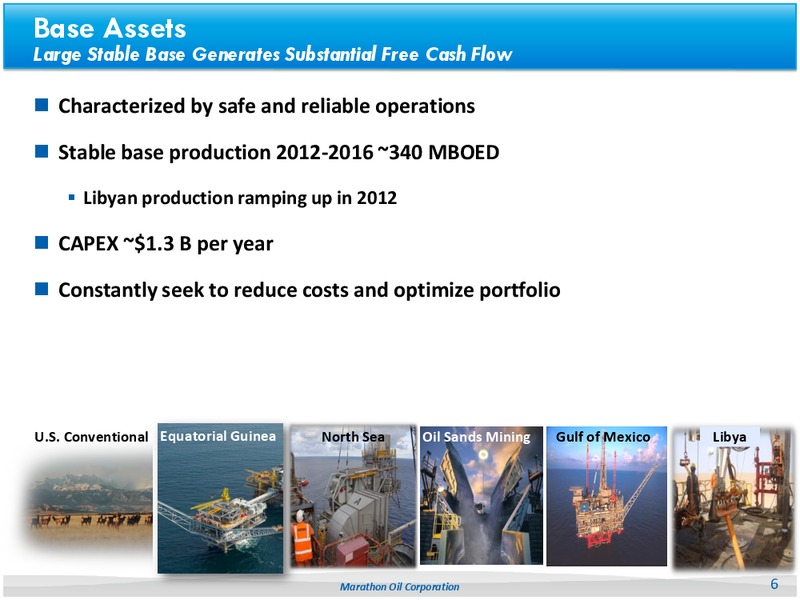 Business Update – Marathon Oil Corp – slide 5