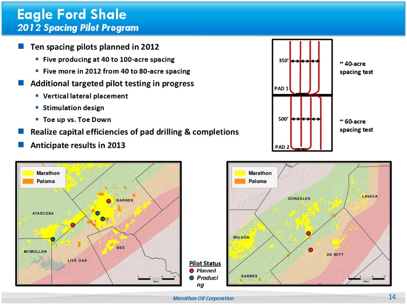 Business Update – Marathon Oil Corp – slide 13