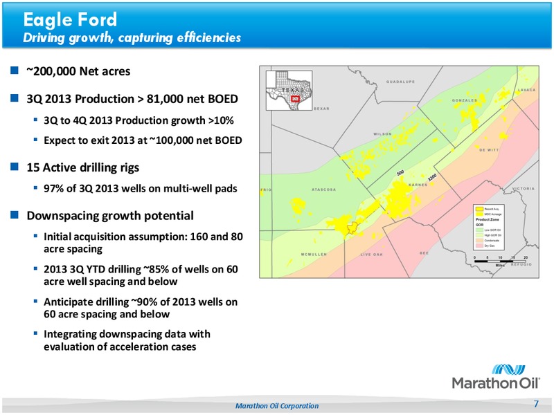 BUSINESS UPDATE – Marathon Oil Corp – slide 6