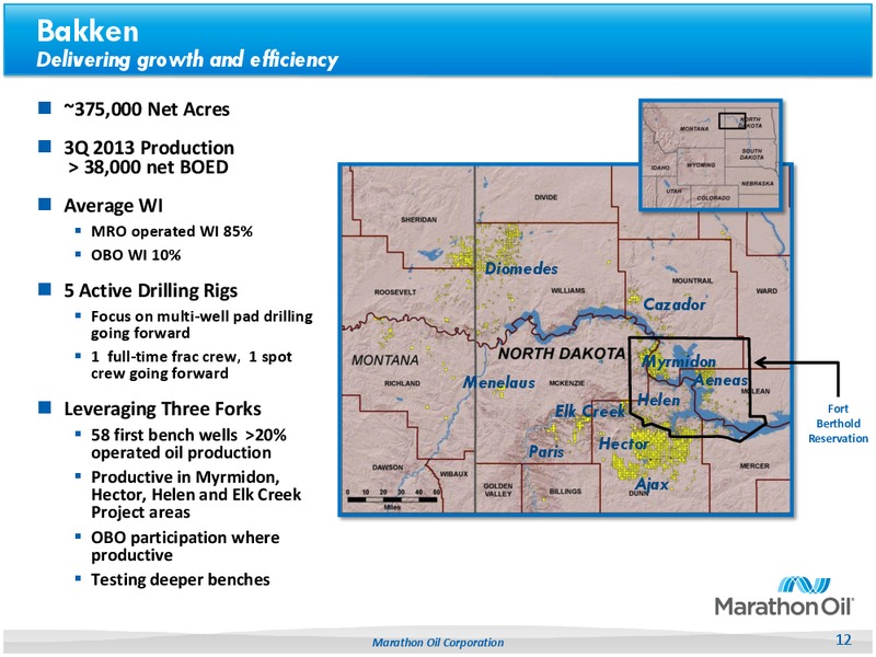 BUSINESS UPDATE – Marathon Oil Corp – slide 11