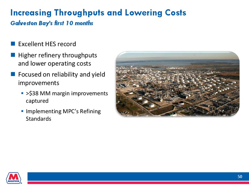 INVESTOR PRESENTATION – Marathon Petroleum Corporation – slide 49