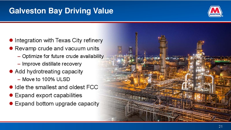 Raymond James Investor Conference – Marathon Petroleum Corporation – slide 20