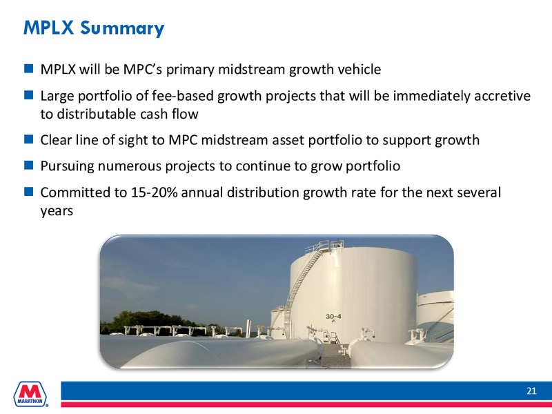 HOWARD WEIL ENERGY CONFERENCE – Marathon Petroleum Corporation – slide 20