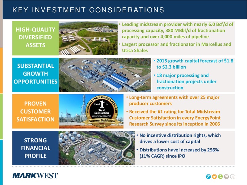 FEBRUARY 2015 INVESTOR PRESENTATION Update – Markwest Energy Partners, L.P. – slide 3