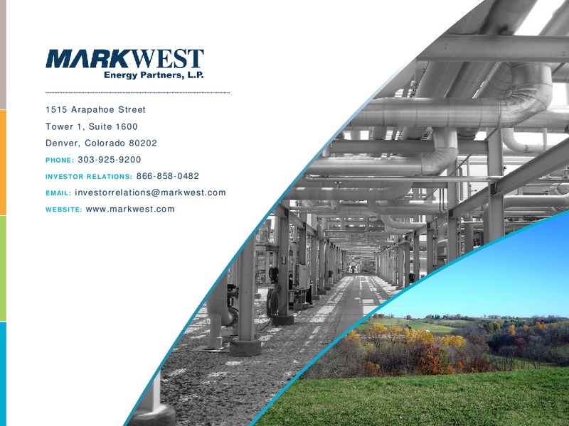 Q2 2014 Conference Call – Markwest Energy Partners, L.P. – slide 20