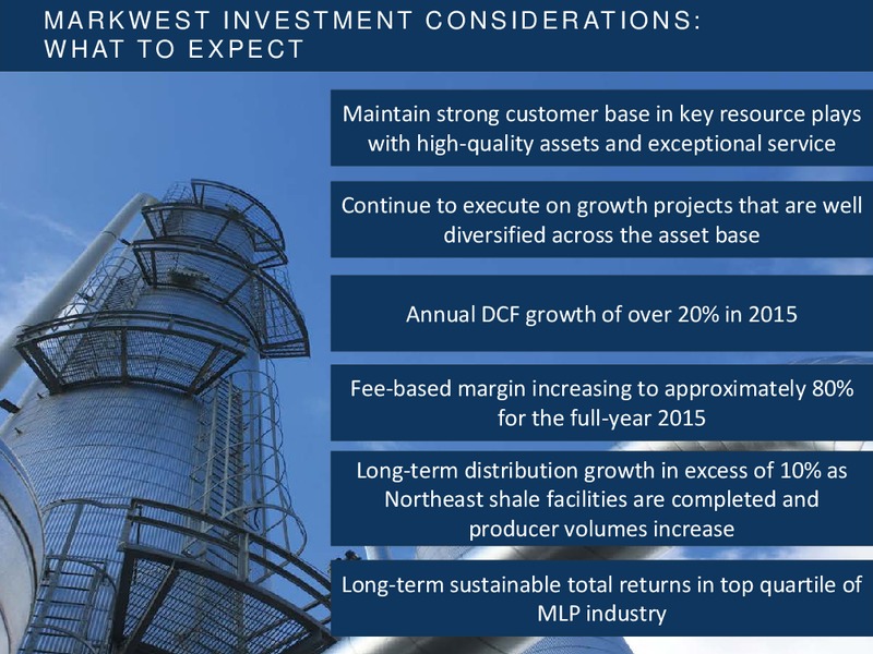 NOVEMBER 2014 INVESTOR PRESENTATION – Markwest Energy Partners, L.P. – slide 31