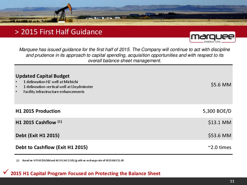 CORPORATE PRESENTATION – Marquee Energy Ltd. – slide 10