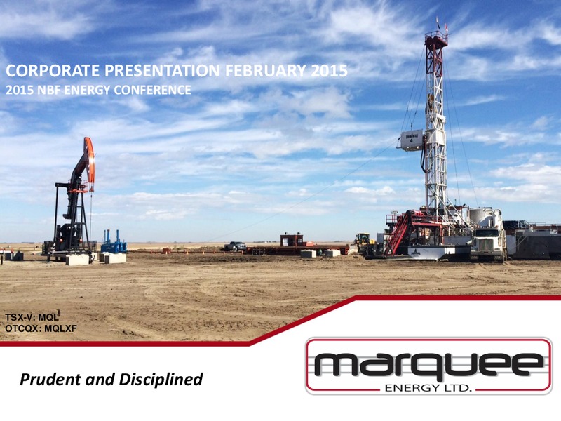 Corporate Presentation – Marquee Energy Ltd. – slide 1