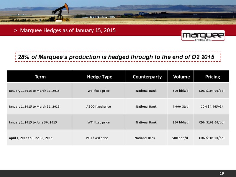 Corporate Presentation – Marquee Energy Ltd. – slide 13