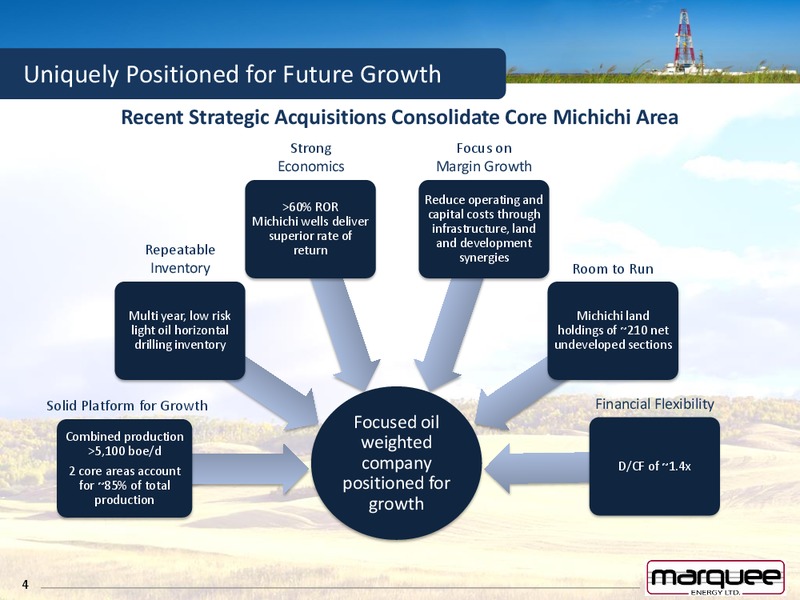 CORPORATE PRESENTATION – Marquee Energy Ltd. – slide 4