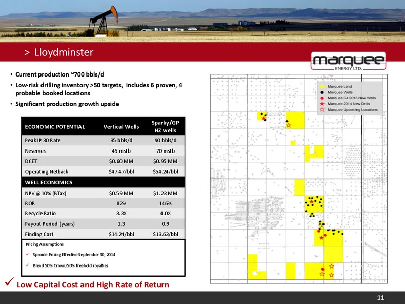 CORPORATE PRESENTATION – Marquee Energy Ltd. – slide 10
