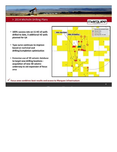 CANACCORD GENUITY 8TH ANNUAL GLOBAL RESOURCES CONFERENCE – Marquee Energy Ltd. – slide 9