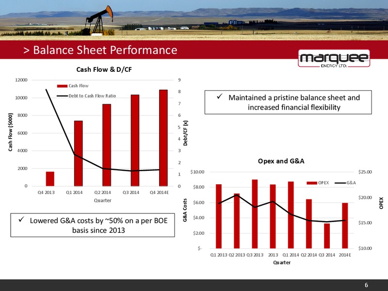 FIRSTENERGY CAPITAL ENERGY GROWTH CONFERENCE – Marquee Energy Ltd. – slide 5