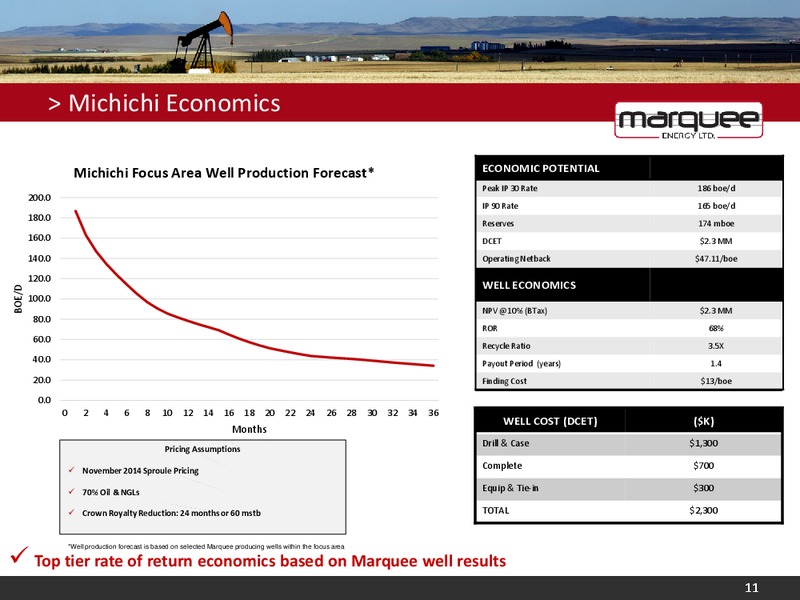 FIRSTENERGY CAPITAL ENERGY GROWTH CONFERENCE – Marquee Energy Ltd. – slide 10