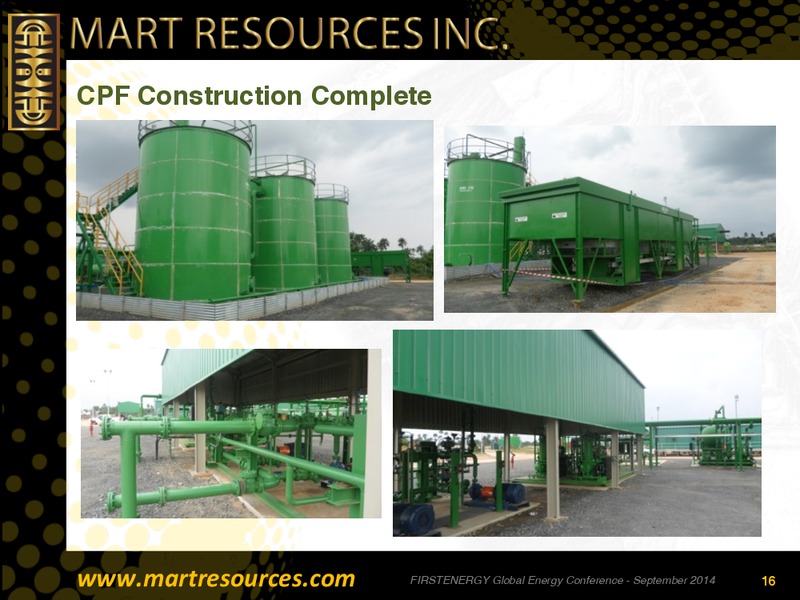 FIRSTENERGY GLOBAL ENERGY CONFERENCE – Mart Resources Inc – slide 15