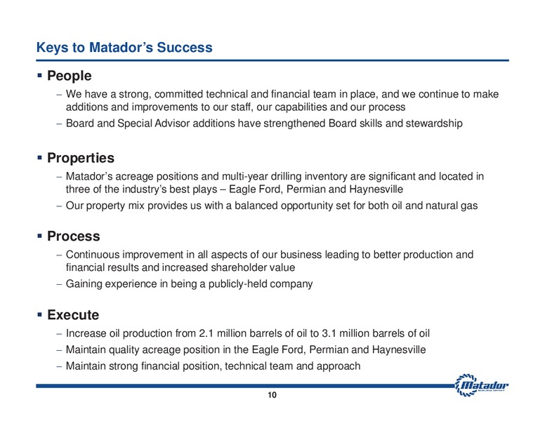 August 2014 Investor Presentation – Matador Resources Company – slide 9