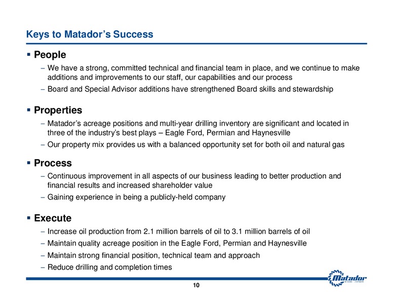 September 2014 Investor Presentation – Matador Resources Company – slide 9