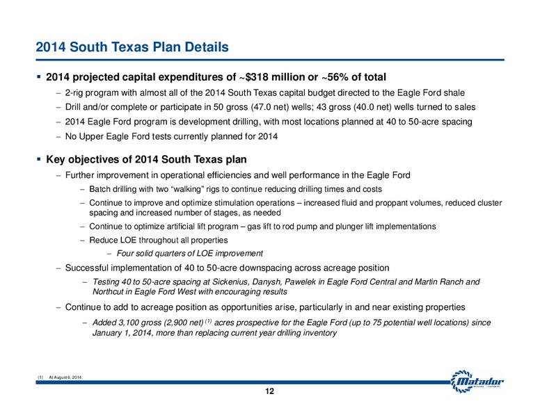 September 2014 Investor Presentation – Matador Resources Company – slide 11