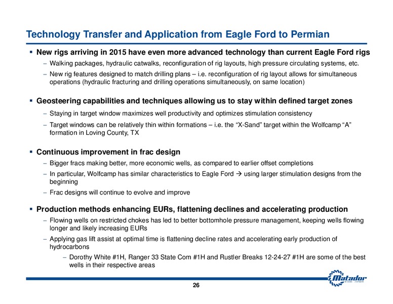 November 2014 Investor Presentation – Matador Resources Company – slide 22