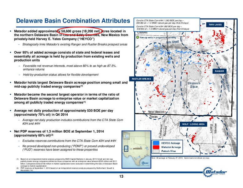 Investor Presentation – Matador Resources Company – slide 12