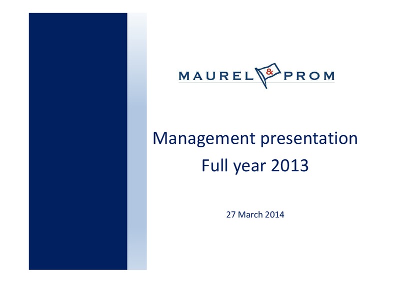 MANAGEMENT PRESENTATION – Maurel Et Prom – slide 1