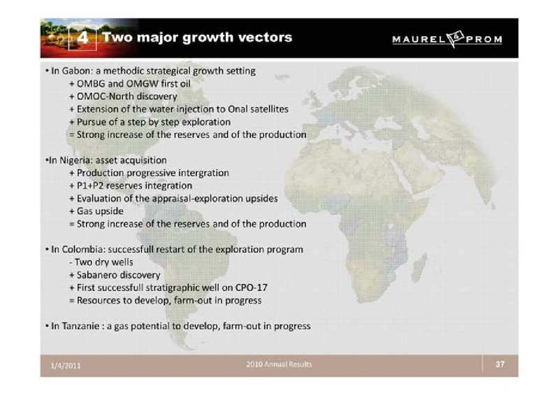 2010 ANNUAL RESULTS – Maurel Et Prom – slide 37