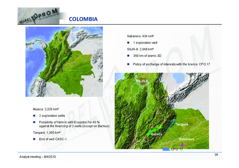 2010 FULL YEAR RESULTS PRESENTATION – Maurel Et Prom – slide 39