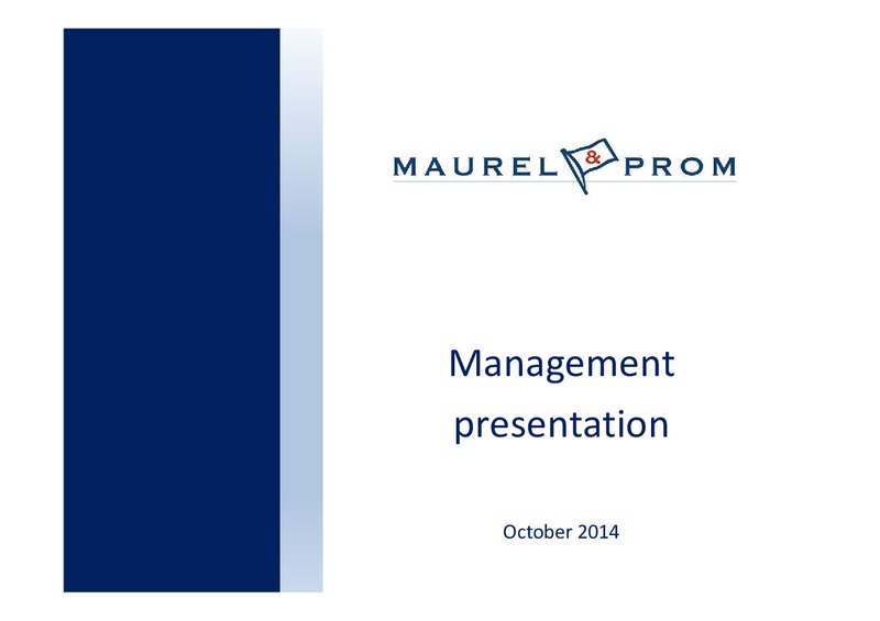 MANAGEMENT PRESENTATION – Maurel Et Prom – slide 1