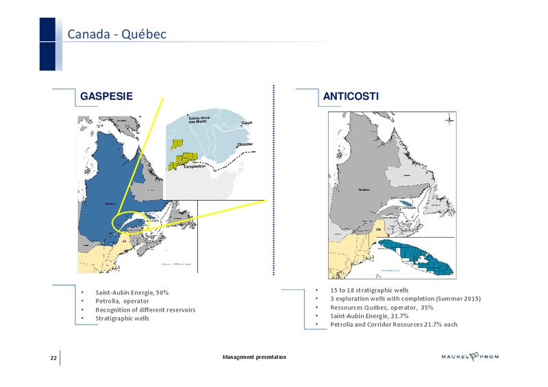 MANAGEMENT PRESENTATION – Maurel Et Prom – slide 22