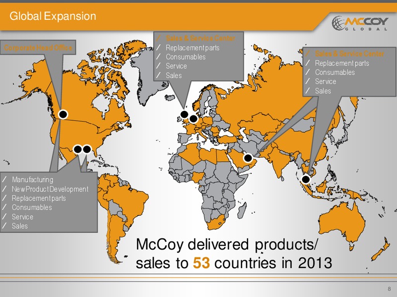 INVESTOR PRESENTATION – Mccoy Global – slide 7