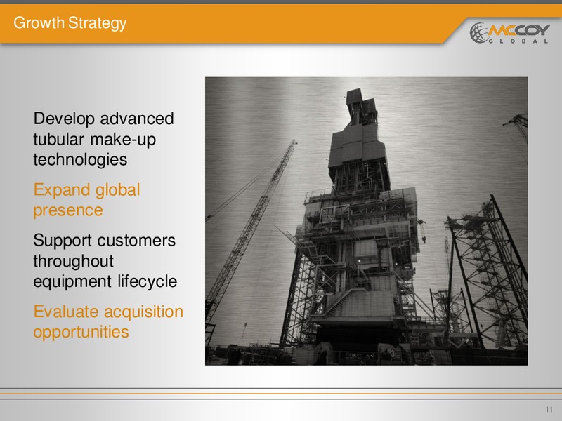 INVESTOR PRESENTATION – Mccoy Global – slide 10