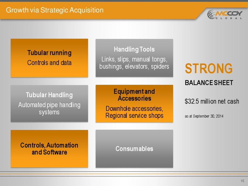 INVESTOR PRESENTATION – Mccoy Global – slide 14