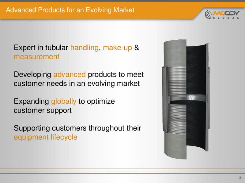 INVESTOR PRESENTATION – Mccoy Global – slide 2