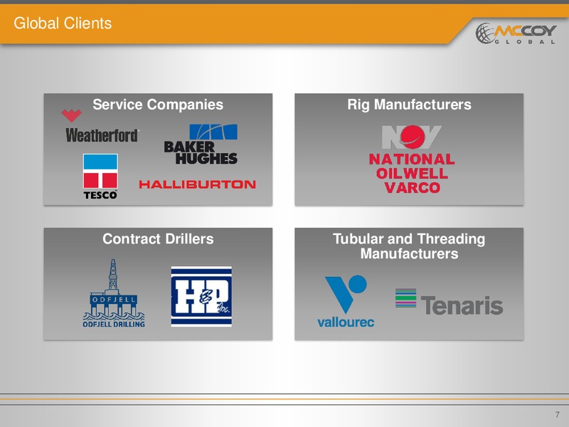 INVESTOR PRESENTATION – Mccoy Global – slide 6