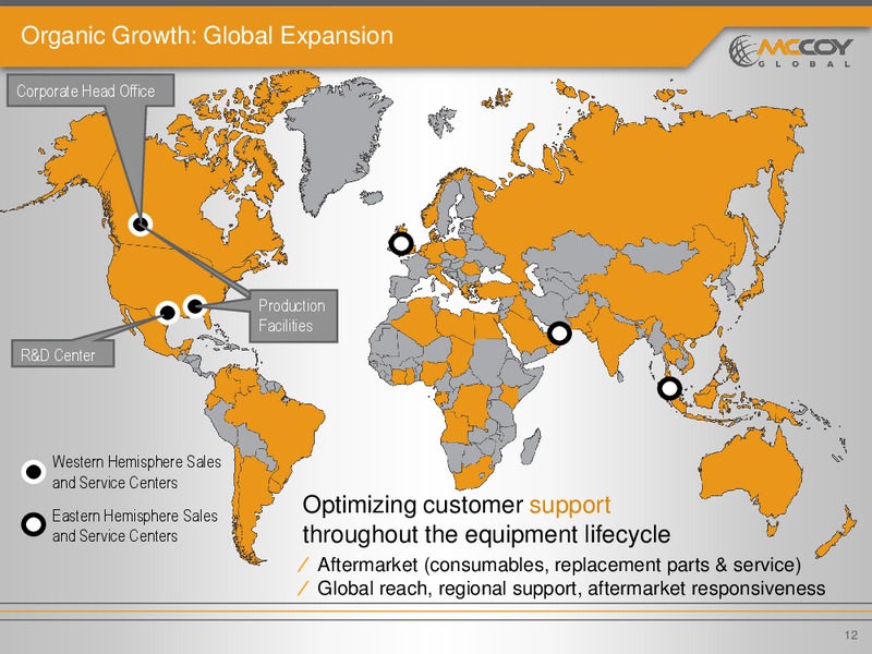 INVESTOR PRESENTATION – Mccoy Global – slide 11