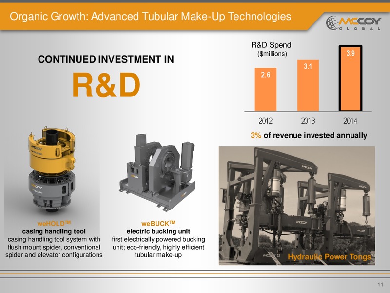 INVESTOR PRESENTATION – Mccoy Global – slide 10