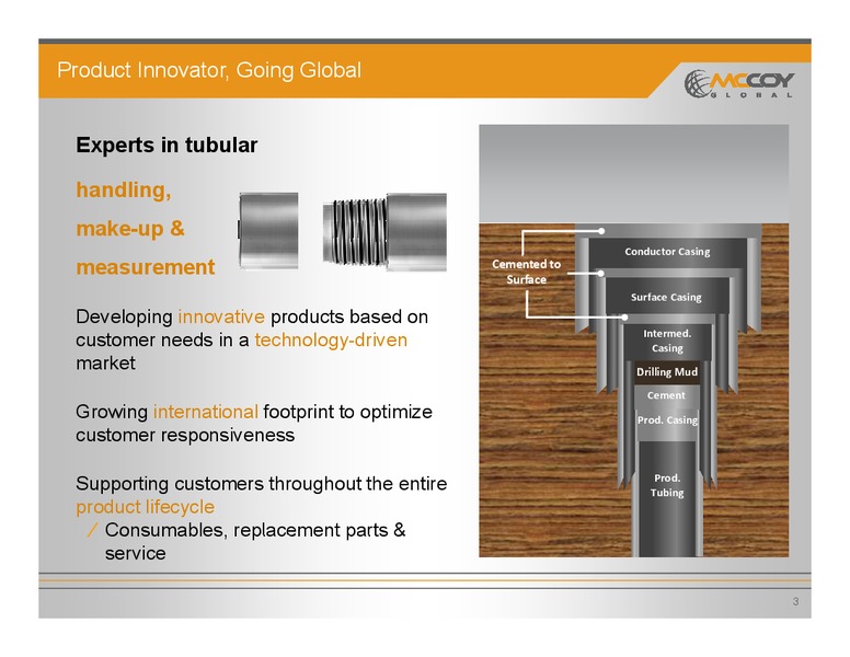 Investor Presentation – Mccoy Global – slide 2