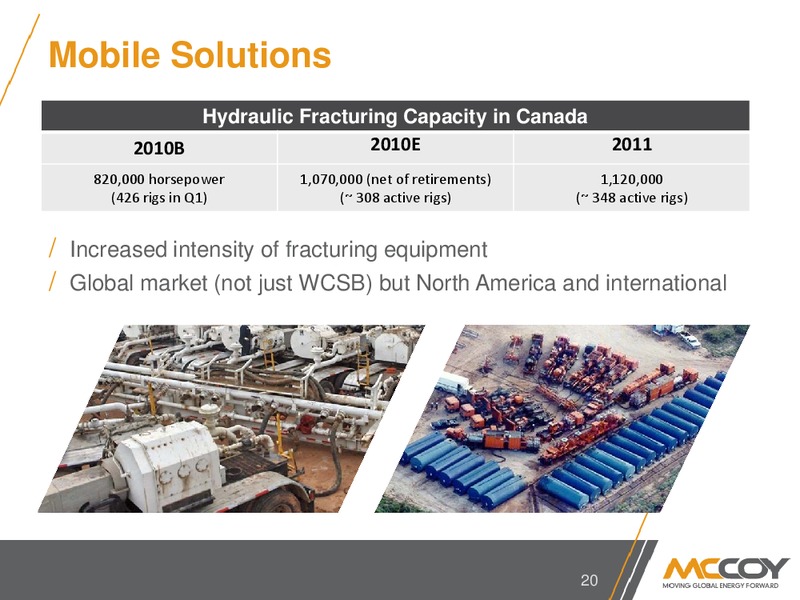 MAY 2010 ANNUAL GENERAL MEETING – Mccoy Global – slide 19