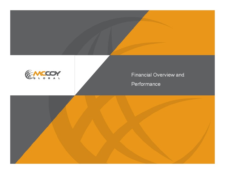 Investor Presentation – Mccoy Global – slide 15